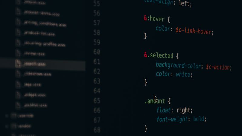 Éditeur de code affichant un projet versionné